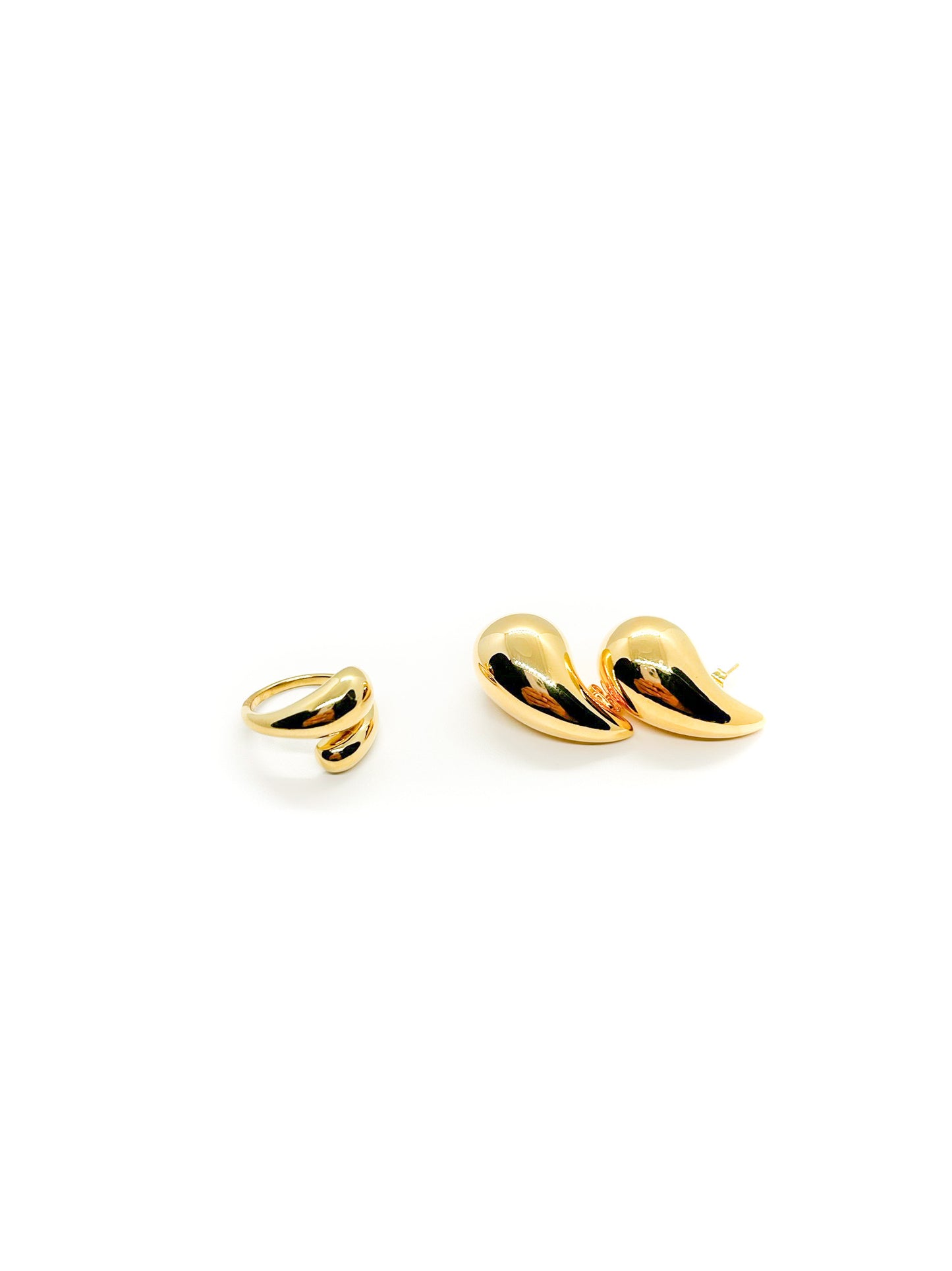 Pack: Anillo Gota + Pendiente Gota